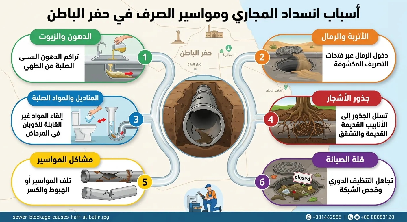  أسباب مختلفة لانسداد مواسير الصرف